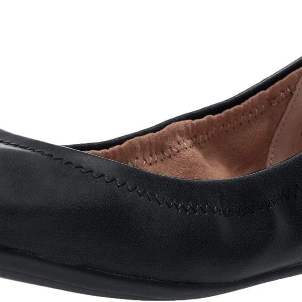 Women's Slip On Ballet Flat Faux Leather Size 8.5 Comfort Non-slip Sole